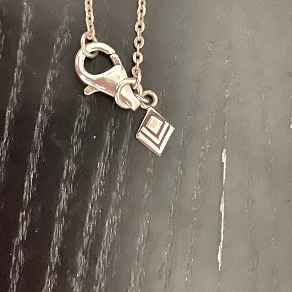 Silpada Necklace 925 Sterling Silver Cubic Zirconia CZ Station Chain 32in Long - Picture 8 of 9